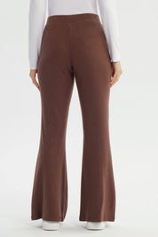 Pantalón Mujer Flare Café