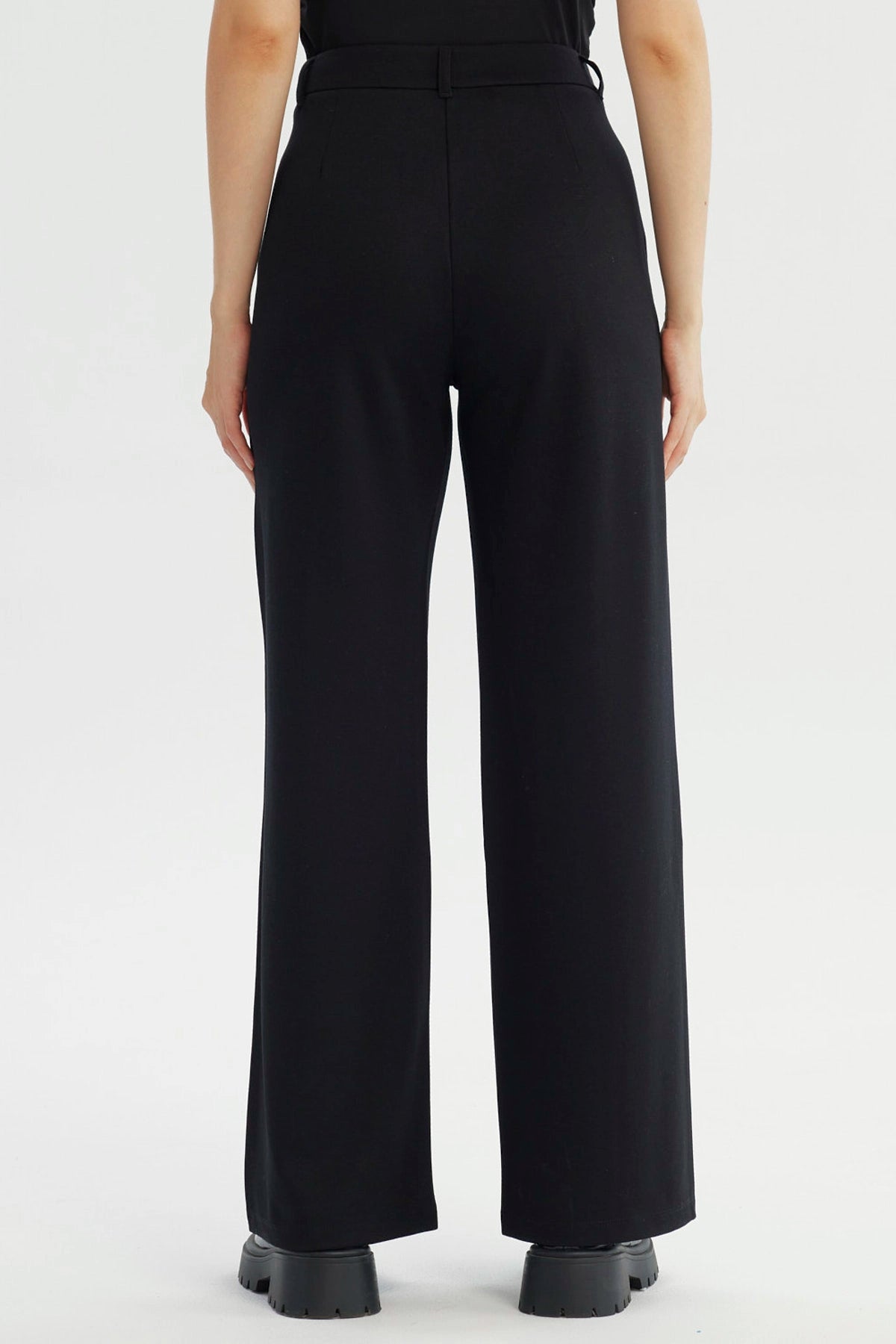 Pantalón Mujer Wide Leg Negro