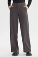 Pantalón Mujer Wide Leg Gris Oscuro