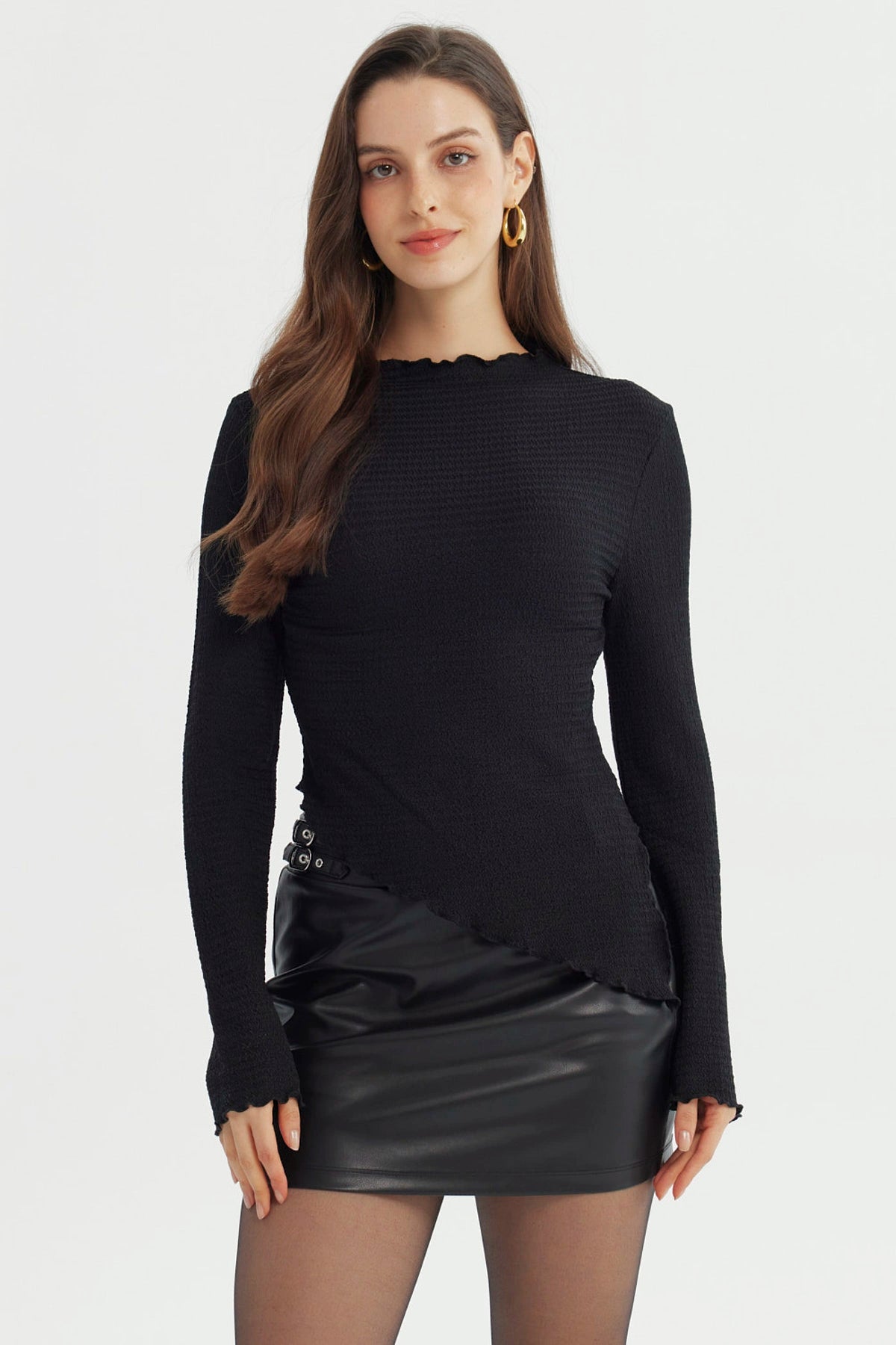 Polera Mujer Ajustado Negro