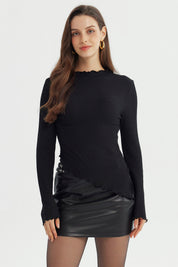 Polera Mujer Ajustado Negro