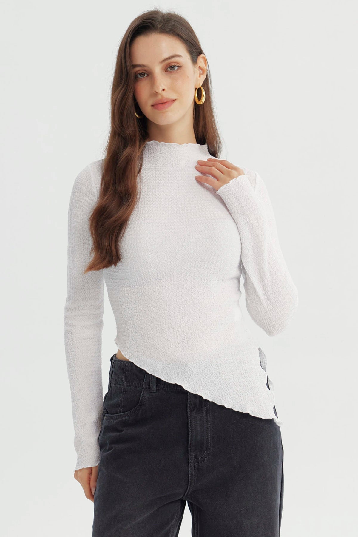 Polera Mujer Ajustado Blanco