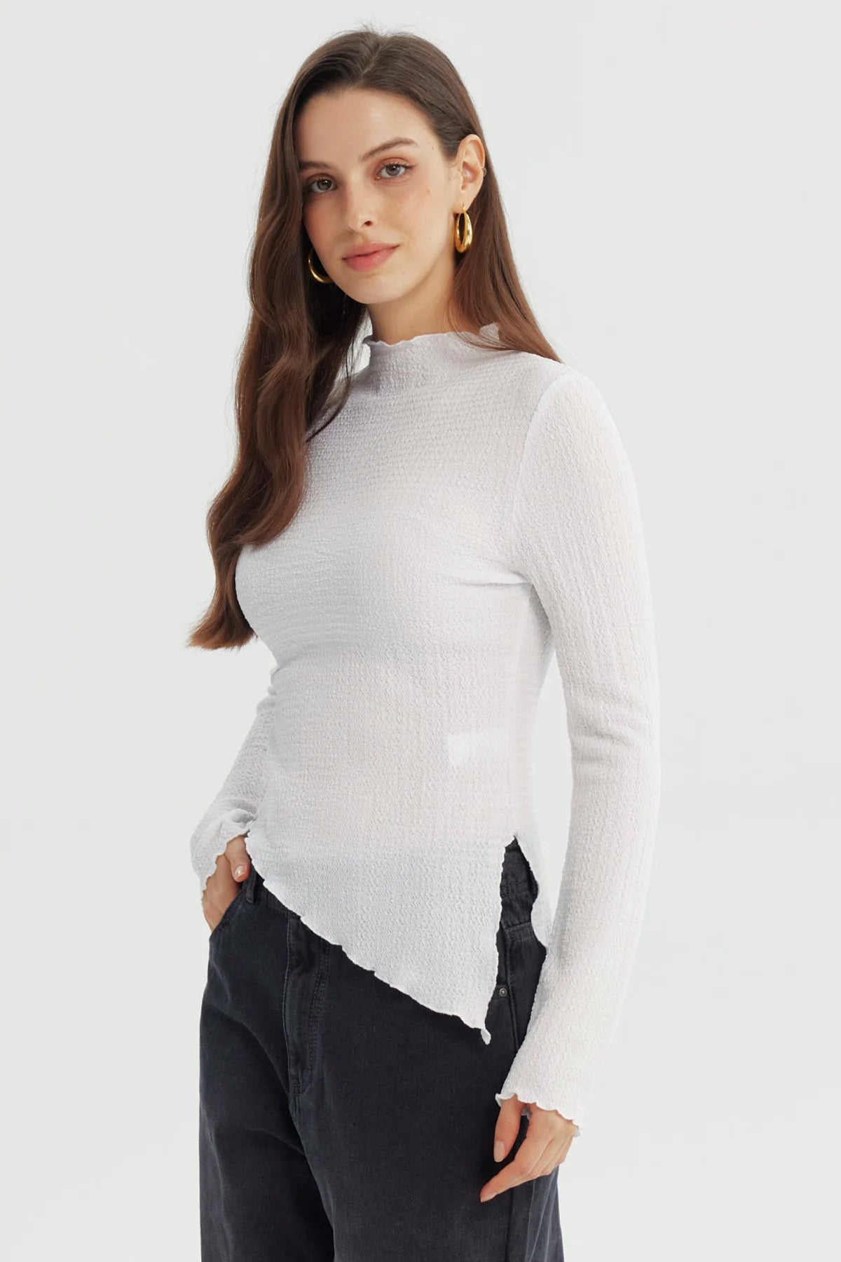 Polera Mujer Ajustado Blanco