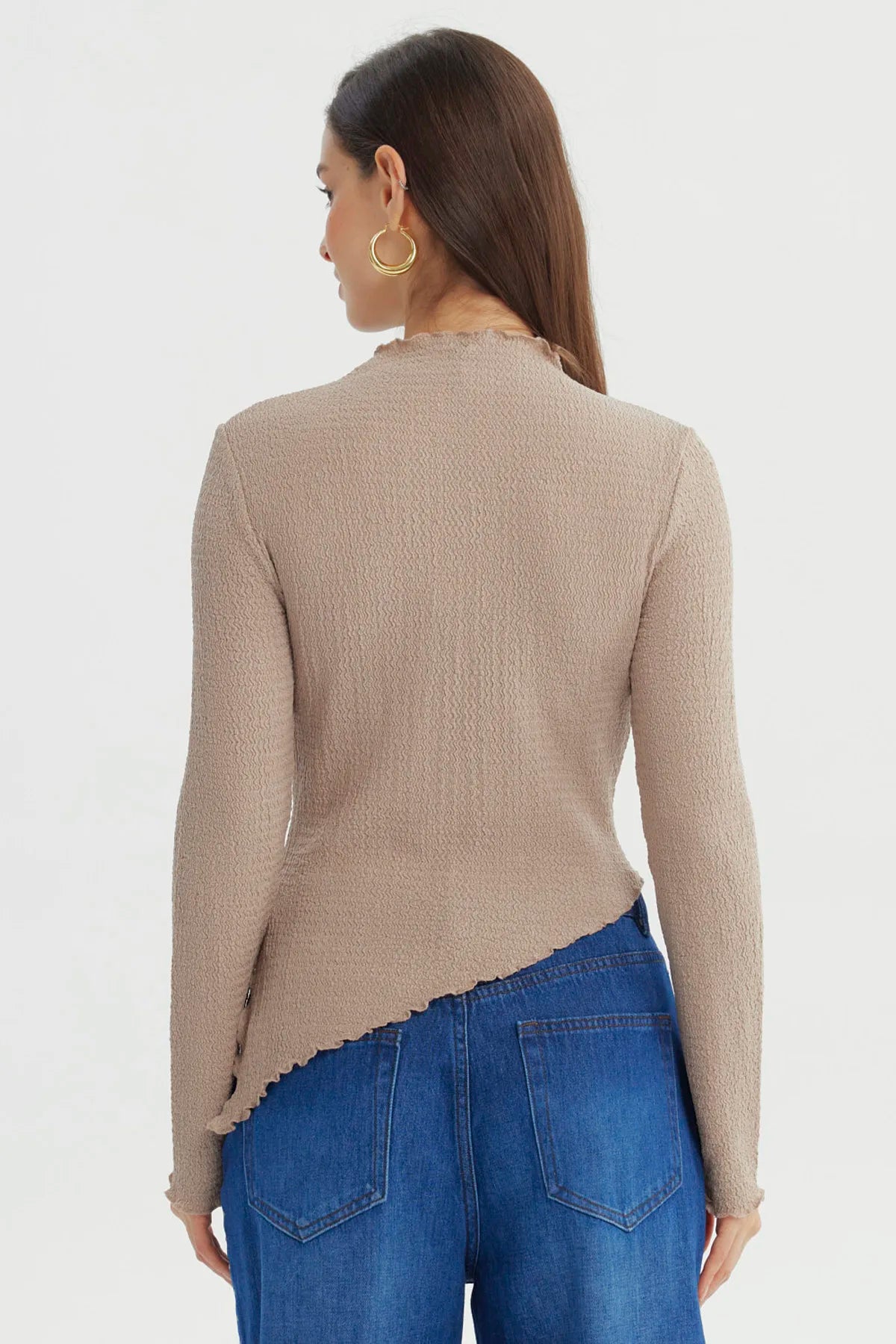 Polera Mujer Ajustado Beige