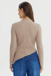 Polera Mujer Ajustado Beige