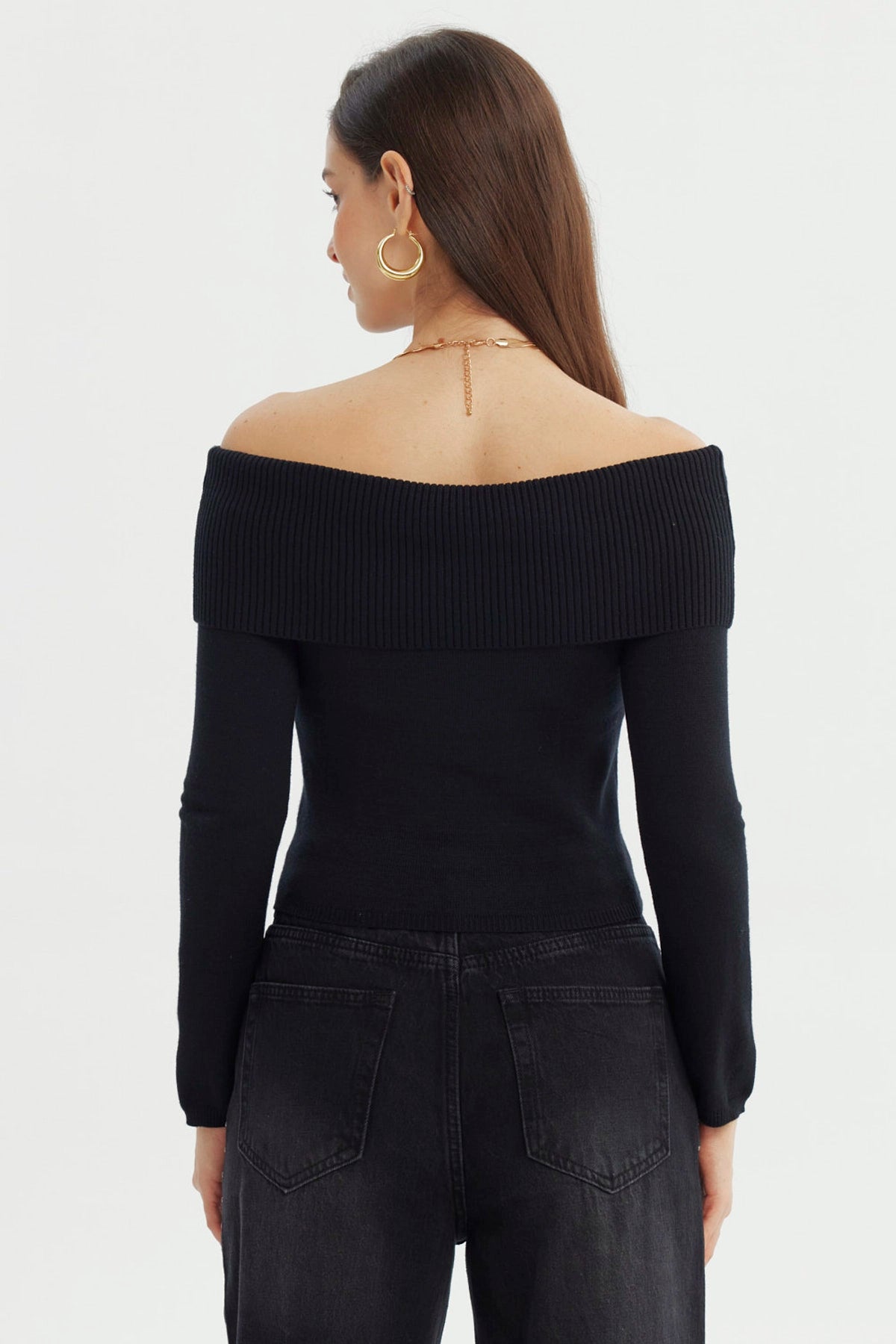 Sweater Mujer Slim Negro