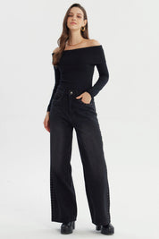 Sweater Mujer Slim Negro