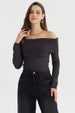 Sweater Mujer Slim Gris Oscuro
