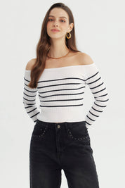 Sweater Mujer Ajustado Blanco