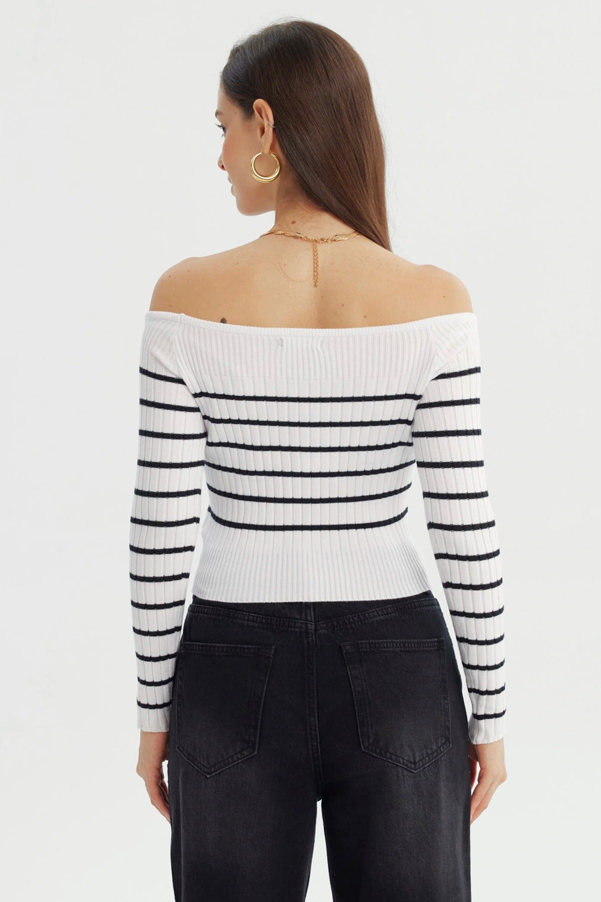 Sweater Mujer Ajustado Blanco