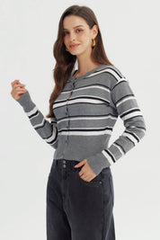 Sweater Mujer Regular Gris