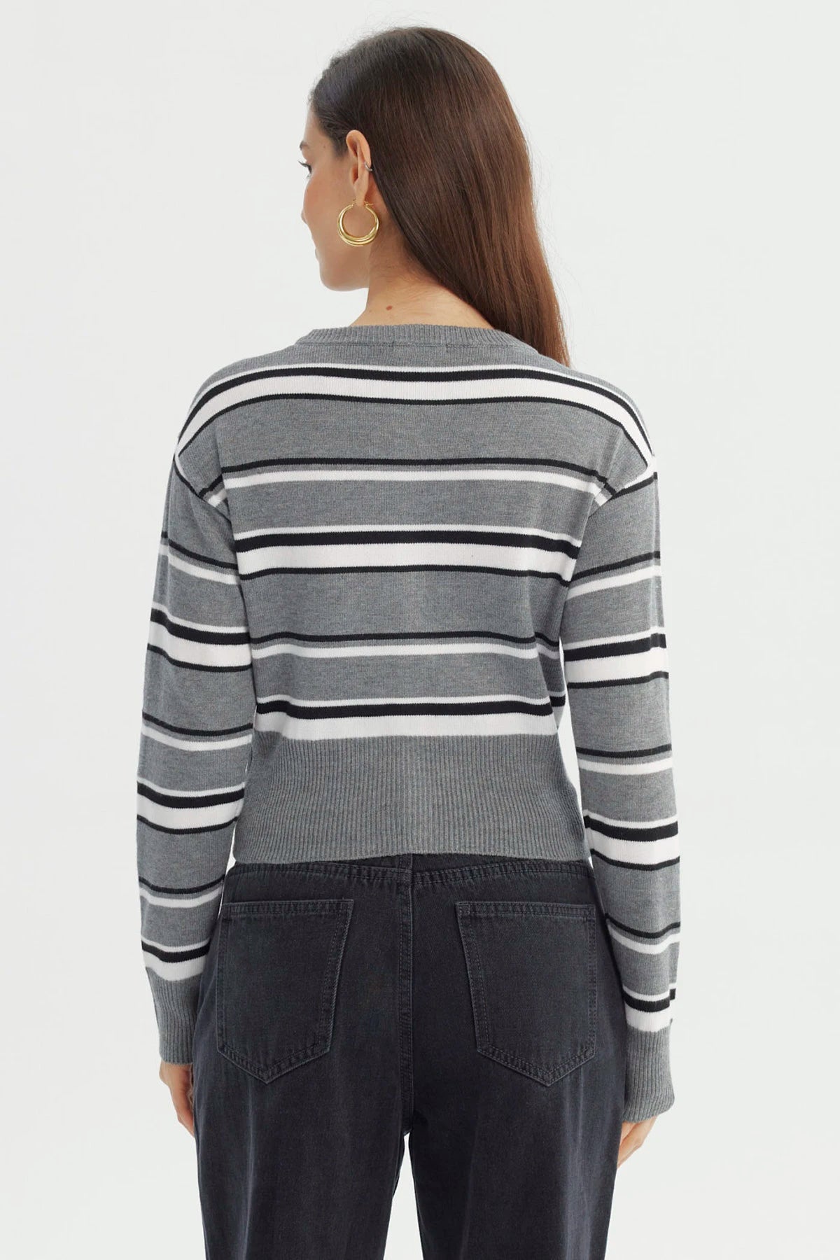 Sweater Mujer Regular Gris