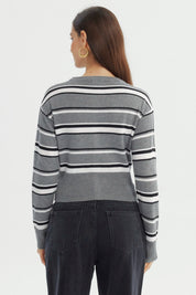 Sweater Mujer Regular Gris