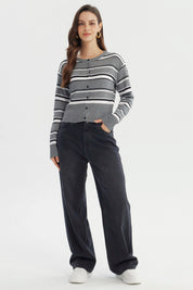 Sweater Mujer Regular Gris