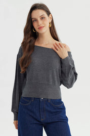 Sweater Mujer Classic Gris Oscuro