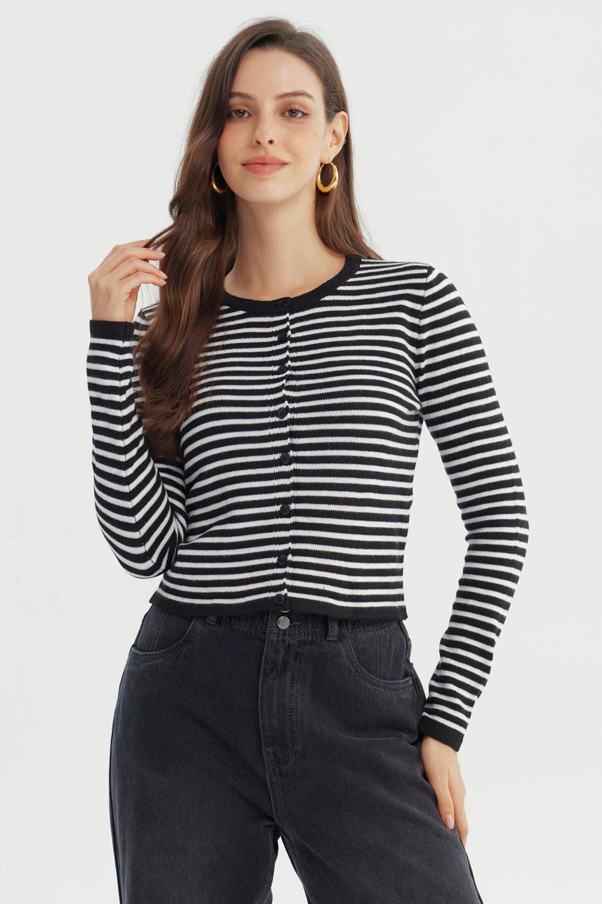 Sweater Mujer Slim Negro