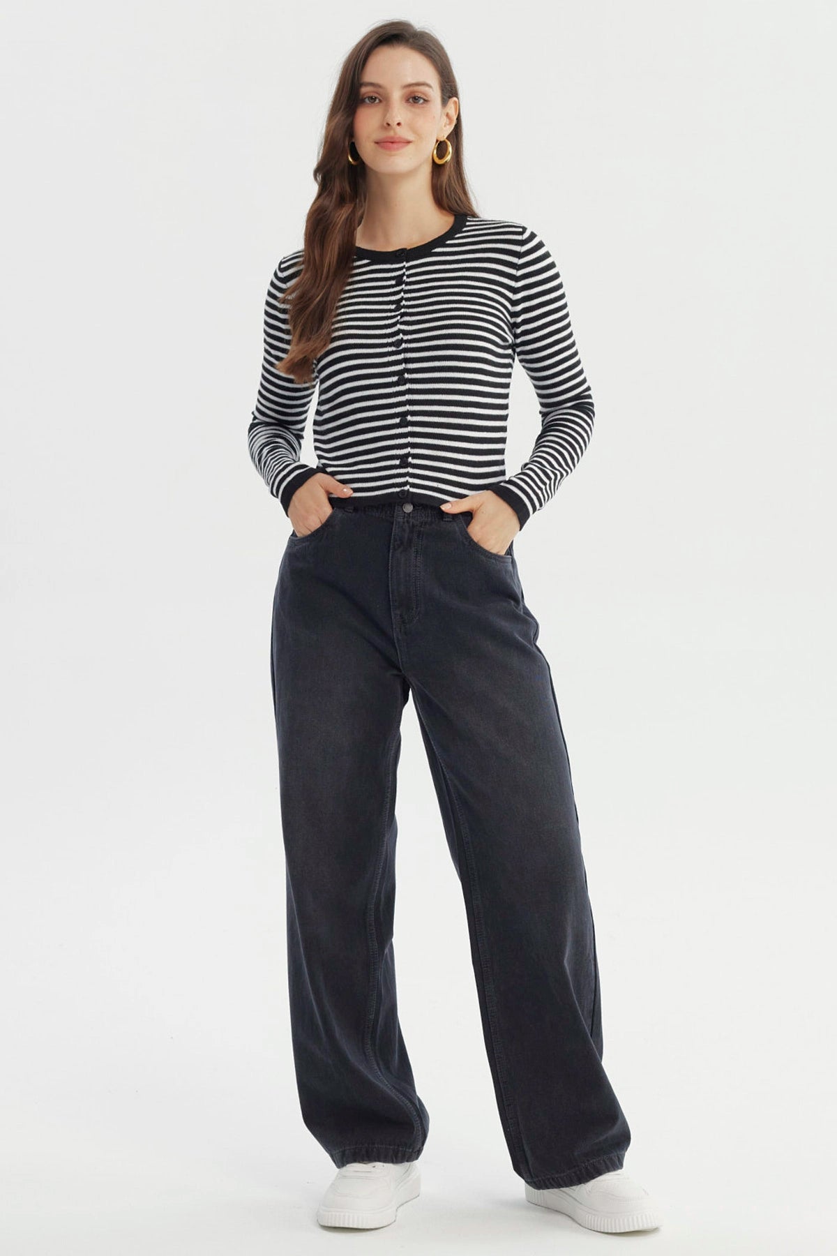Sweater Mujer Slim Negro