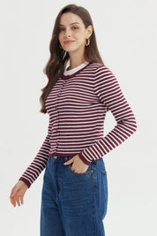 Sweater Mujer Slim Burdeo