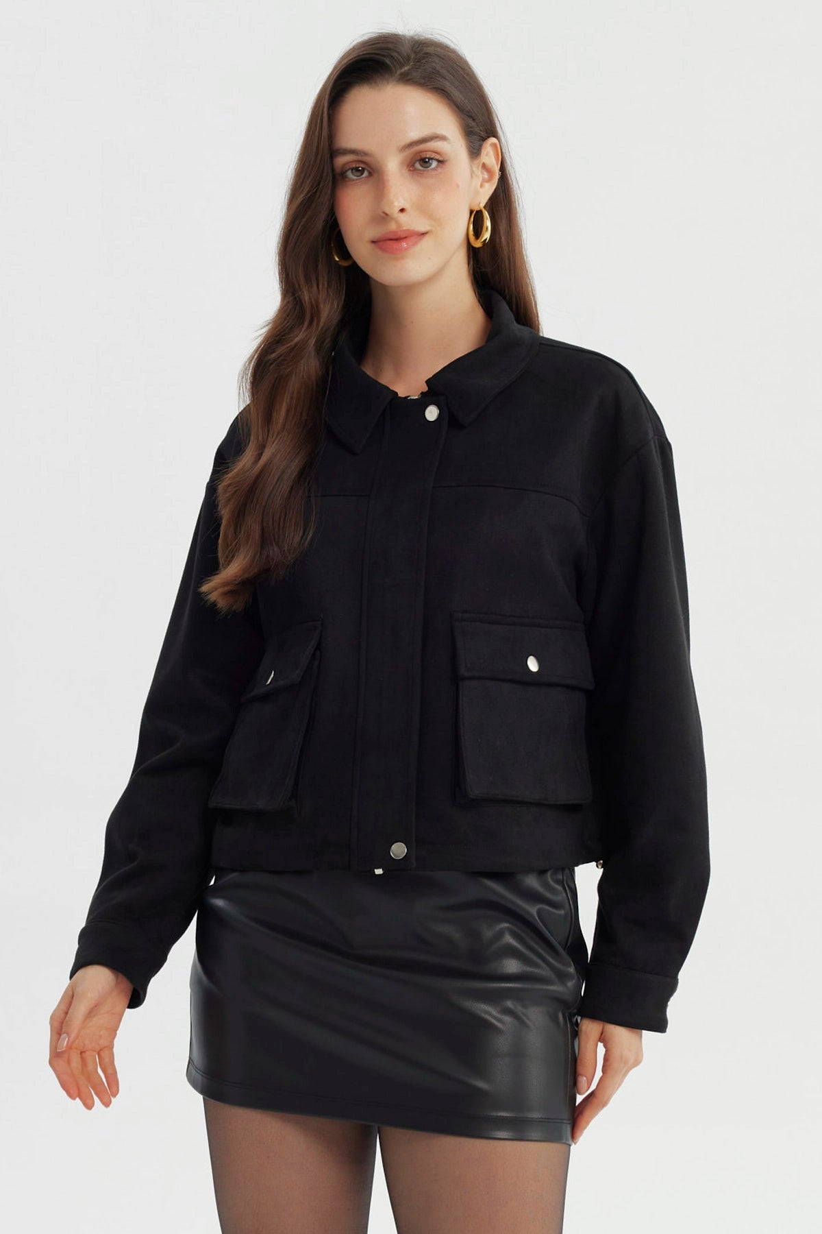 Chaqueta Mujer Regular Negro