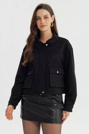 Chaqueta Mujer Regular Negro