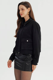 Chaqueta Mujer Regular Negro