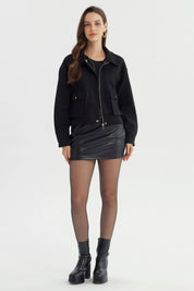 Chaqueta Mujer Regular Negro
