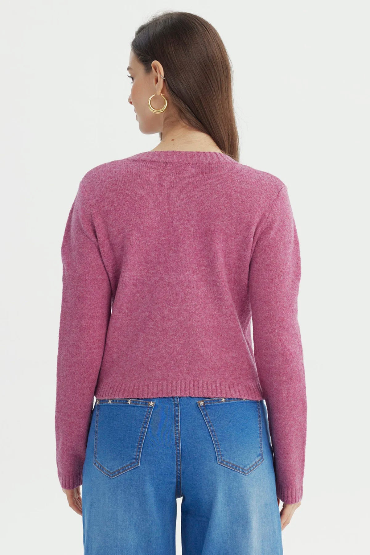 Sweater Mujer Regular Rosado