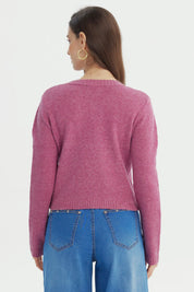 Sweater Mujer Regular Rosado