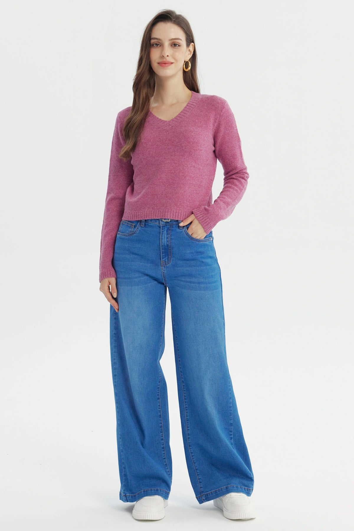 Sweater Mujer Regular Rosado