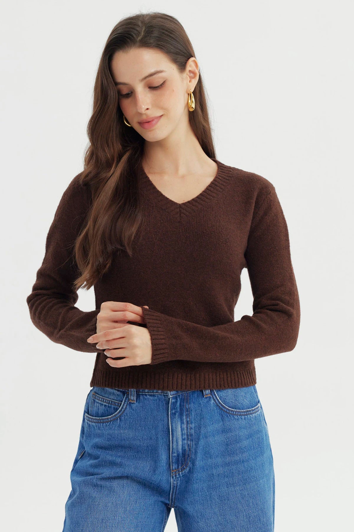 Sweater Mujer Regular Café