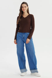 Sweater Mujer Regular Café