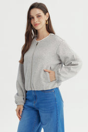 Polerón Mujer Classic Gris Melange