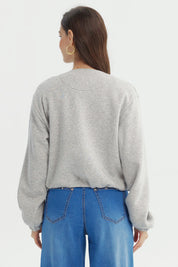 Polerón Mujer Classic Gris Melange