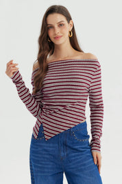 Polera Mujer Ajustado Burdeo
