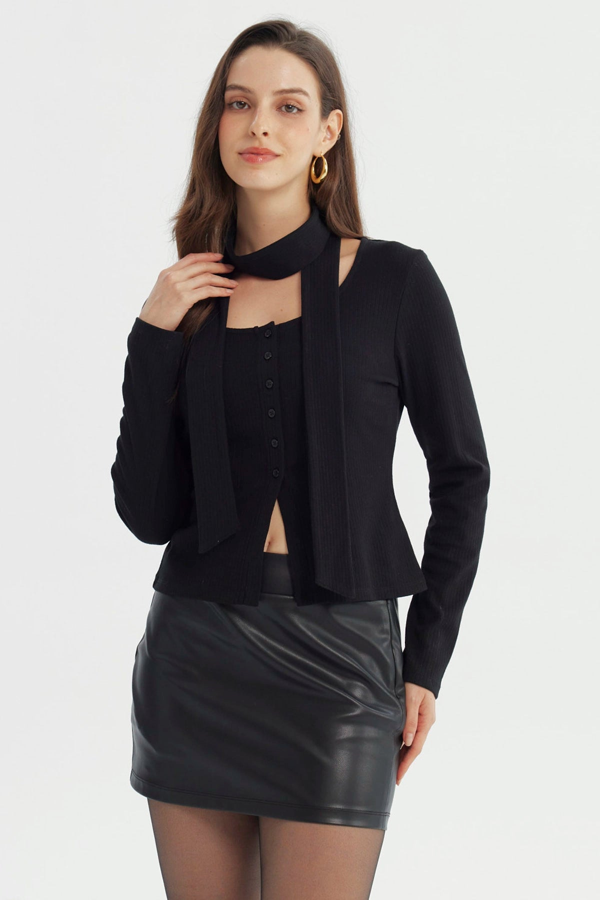 Polera Mujer Slim Negro