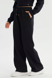 Pantalón Buzo Mujer Wide Leg Negro