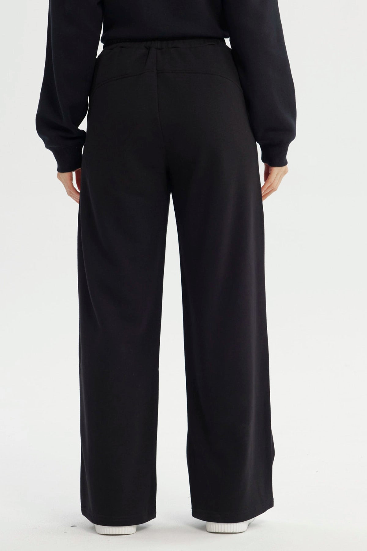 Pantalón Buzo Mujer Wide Leg Negro
