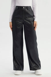 Pantalón Mujer Wide Leg Negro