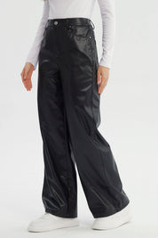 Pantalón Mujer Wide Leg Negro