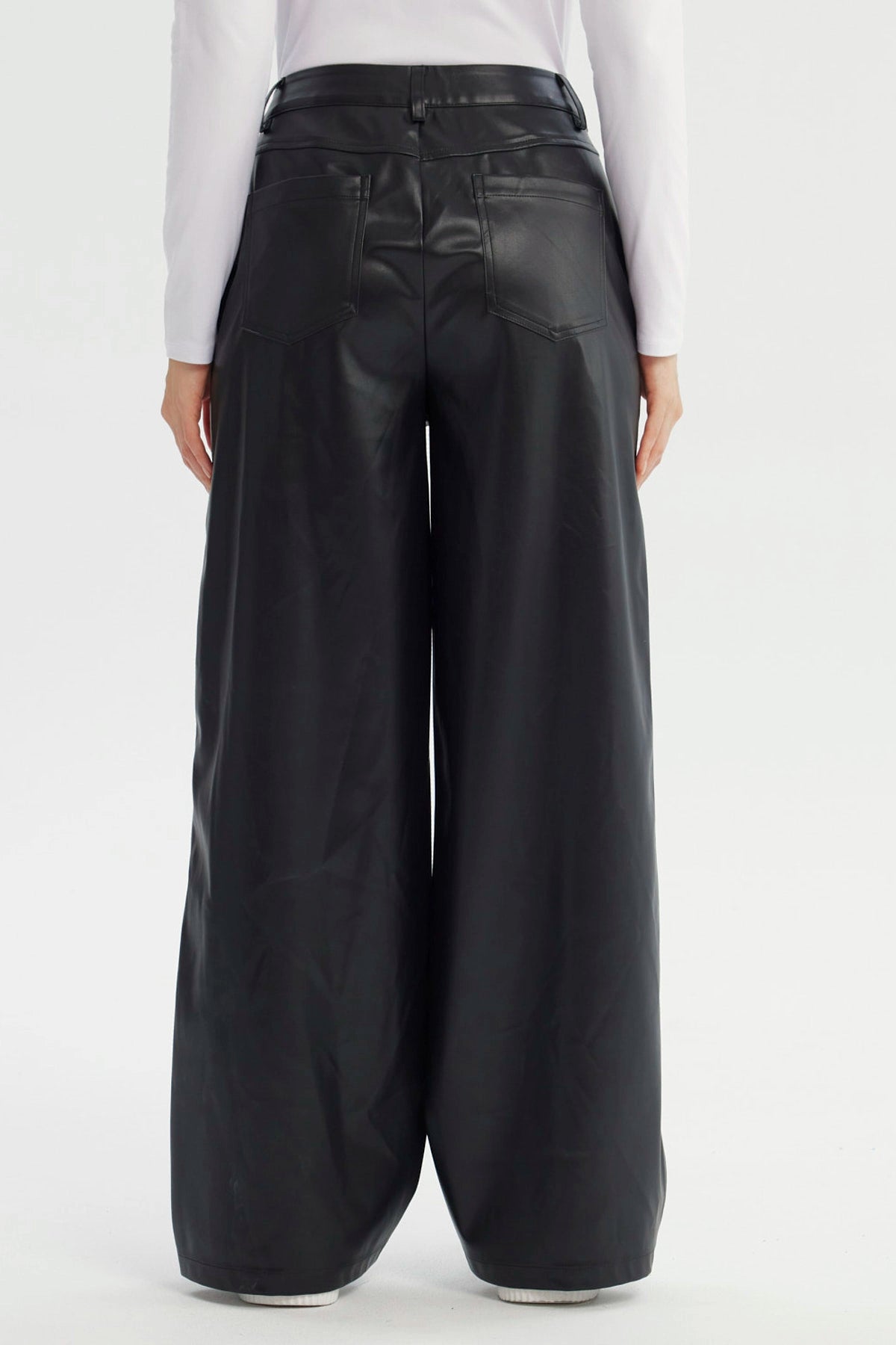Pantalón Mujer Wide Leg Negro