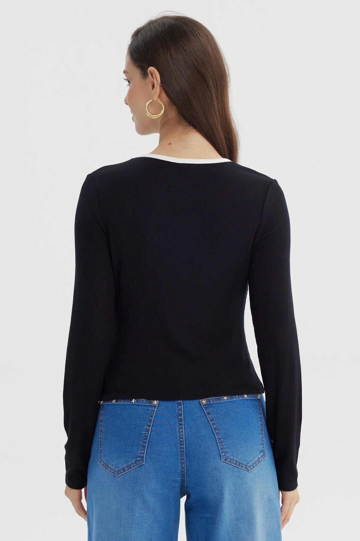 Polera Mujer Ajustado Negro