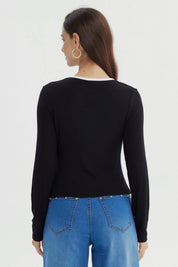 Polera Mujer Ajustado Negro