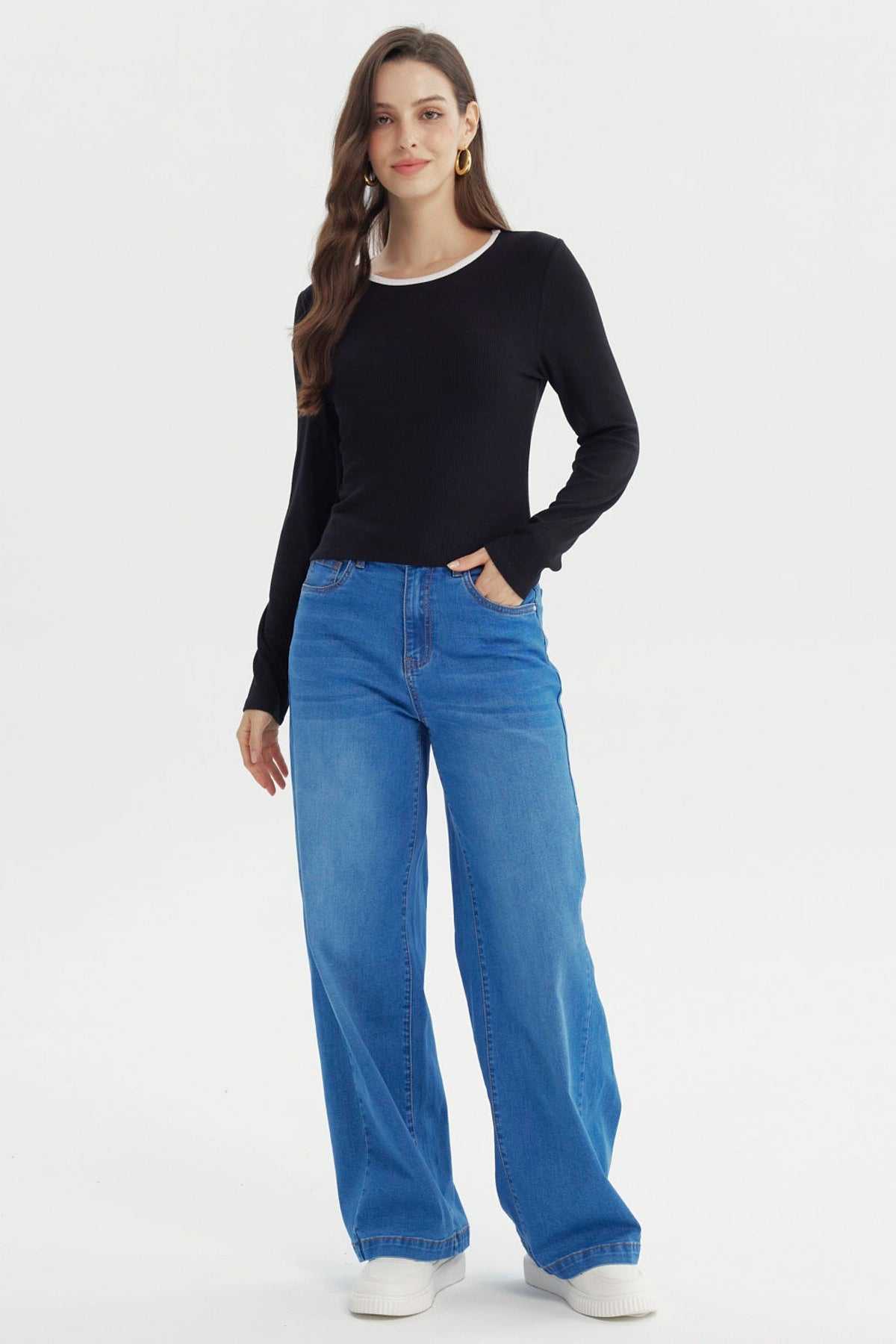 Polera Mujer Ajustado Negro