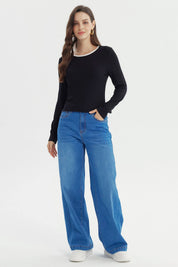 Polera Mujer Ajustado Negro