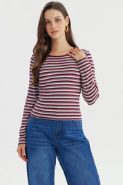Polera Mujer Ajustado Burdeo