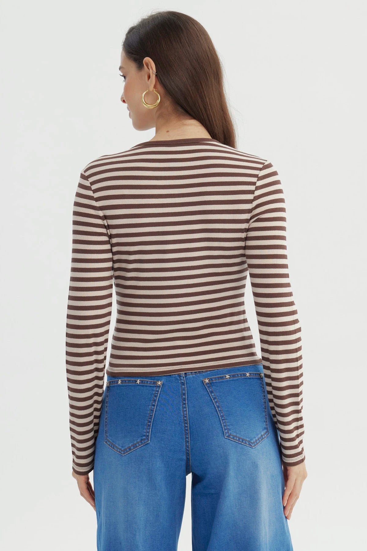 Polera Mujer Ajustado Café