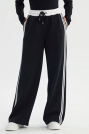 Pantalón Buzo Mujer Wide Leg Negro