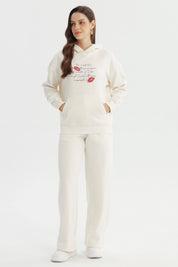 Polerón Mujer Slim Crema