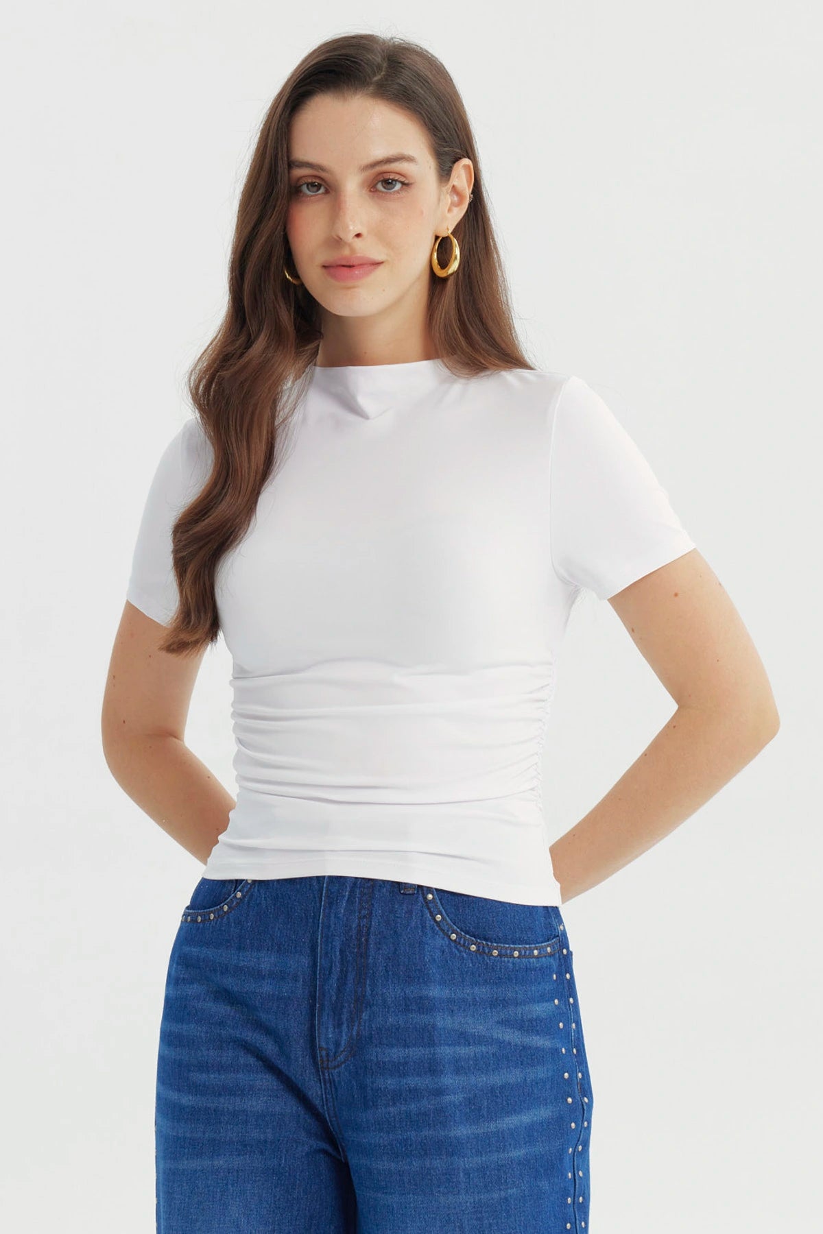 Polera Mujer Ajustado Blanco