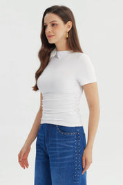 Polera Mujer Ajustado Blanco